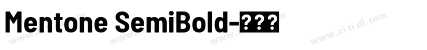Mentone SemiBold字体转换